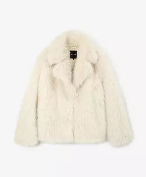 Полушубок из искусственного меха бежевый GLVR (M)