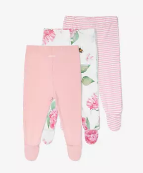 Ползунки, комплект из 3х штук мультицвет для девочки Gulliver (80-48)