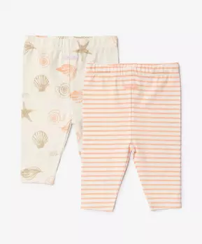 Ползунки с открытыми ножками для девочки комплект из 2-х штук мультицвет Gulliver