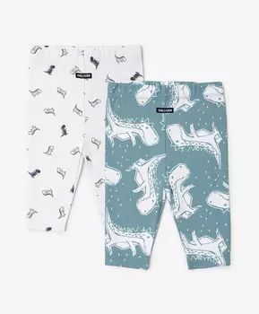 Ползунки с открытыми ножками комплект из 2-х штук мультицвет для мальчика Gulliver (56-42)