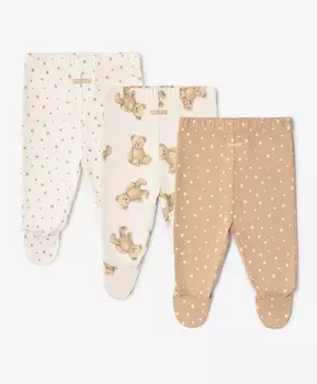 Ползунки с закрытыми ножками комплект из 3-х штук мультицвет Gulliver