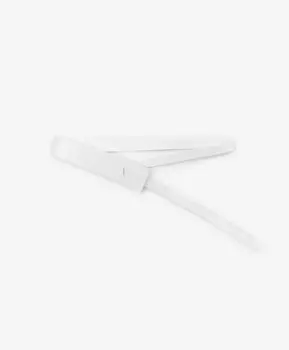 Пояс асимметричный из натуральной кожи молочный GLVR