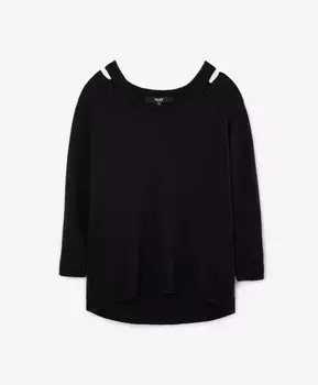 Пуловер объемный черный GLVR (M)