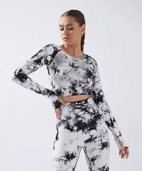 Рашгард укороченный для женщины черно-белый Jumkey