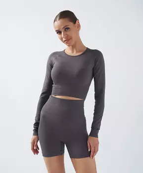 Рашгард укороченный с поддерживающим эффектом для женщины серый Jumkey (48-50(L-XL))