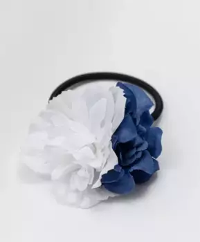 Резинка для волос с цветами Button Blue (Без размера)