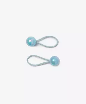 Резинки для волос с декором голубые Gulliver