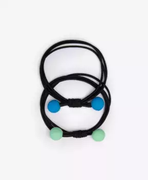 Резинки для волос с декором черные для девочки Gulliver (One size)