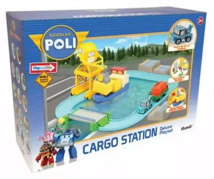 Robocar Poli Порт (металлическая фигурка Терри 12 см в комплекте) с разводным мостом