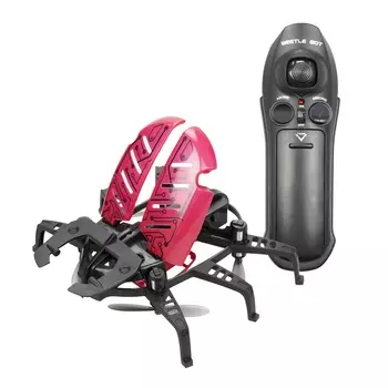 Робот Жук летающий чёрный с красными крыльями