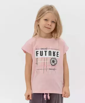 Розовая футболка Button Blue (116)
