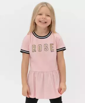 Розовая футболка Button Blue (128)