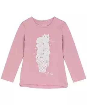 Розовая футболка с длинным рукавом Button Blue (158)