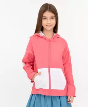 Розовая ветровка с капюшоном Button Blue (116)
