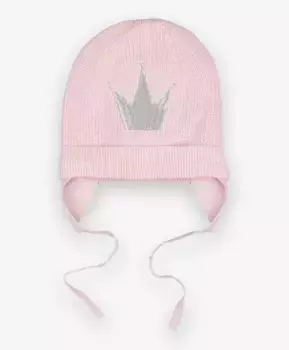 Розовая вязаная шапка Gulliver (48-50)