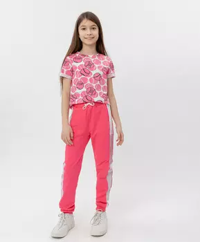 Розовые брюки с лампасами Button Blue