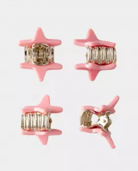 Розовый набор базовых заколок Gulliver