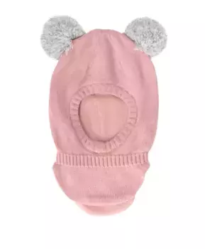 Розовый шлем с помпонами Gulliver (48-50)