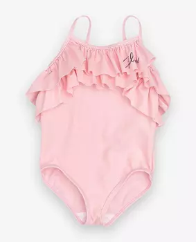 Розовый слитный купальник Gulliver