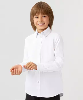 Рубашка на пуговицах белая Button Blue (158)