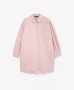Рубашка оверсайз удлиненная розовая GLVR