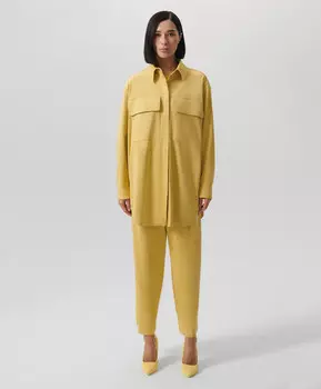 Рубашка силуэта оверсайз из экозамши желтая GLVR (L)