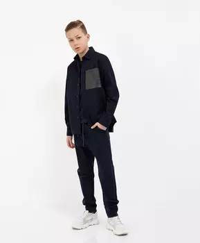 Рубашка синяя с длинным рукавом Gulliver