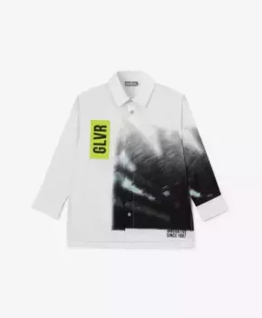 Рубашка в стиле casual белая Gulliver (116)