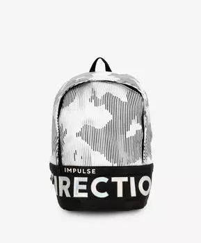 Рюкзак для мальчика серый с принтом Gulliver