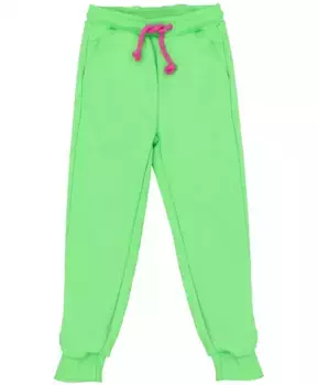 Салатовые брюки из футера Button Blue (104)