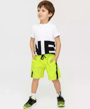 Салатовые шорты с принтом Gulliver (98)