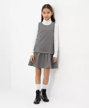 Сарафан с заниженной линией талии серый Gulliver (170)