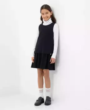 Сарафан с заниженной линией талии синий Gulliver (134)