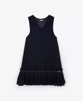 Сарафан текстильный синий для девочки Gulliver (140)