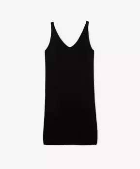 Сарафан вязаный прямой свободной формы черный GLVR (XL)