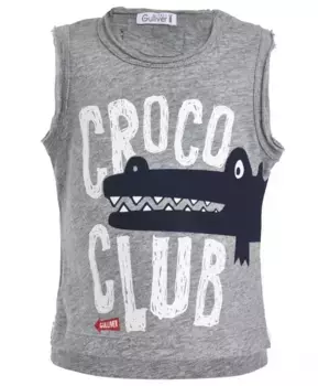 Серая майка с принтом Gulliver (80)