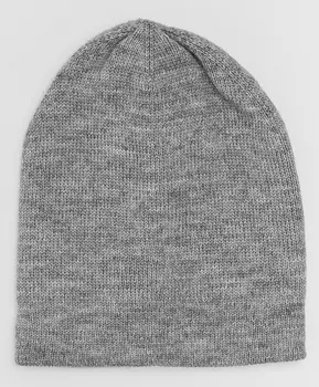 Серая шапка с завязками Button Blue