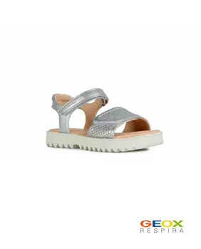 Серебристые сандалии Geox