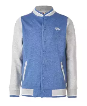 Серо-синяя толстовка из футера Button Blue (116)