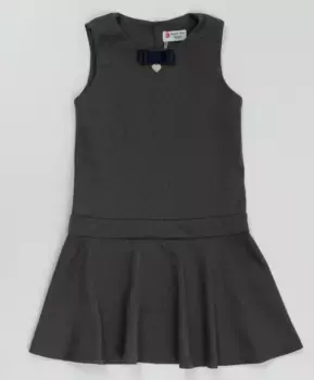 Серое трикотажное платье Button Blue (122)