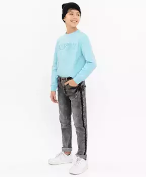 Серые джинсы Slim Fit Button Blue (134)