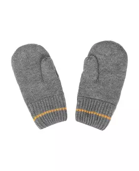 Серые вязаные варежки Gulliver