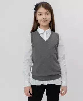 Серый трикотажный жилет Button Blue (170)