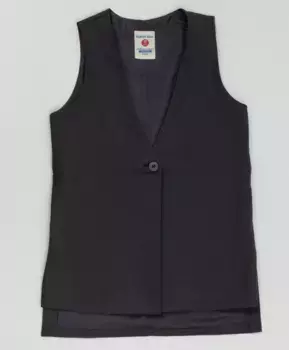 Серый удлиненный жилет Button Blue (146)