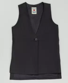 Серый удлиненный жилет Button Blue