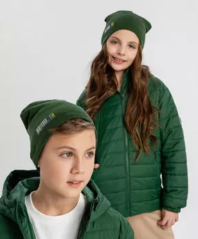 Шапка бини без подворота детская Button Blue (56)