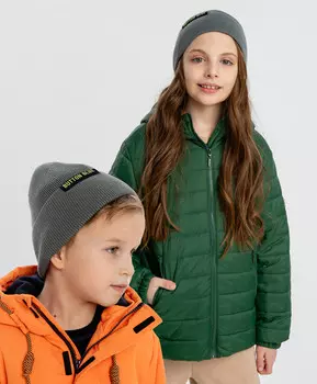 Шапка бини с подворотом детская Button Blue (54)