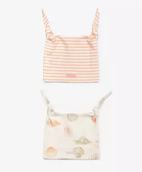 Шапка с узелками для девочки трикотажная мультицвет Gulliver