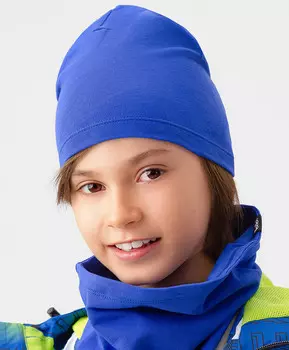 Шапка трикотажная синяя Button Blue (54)