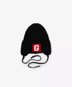 Шапка вязаная на трикотажной подкладке черная Gulliver (48-50)